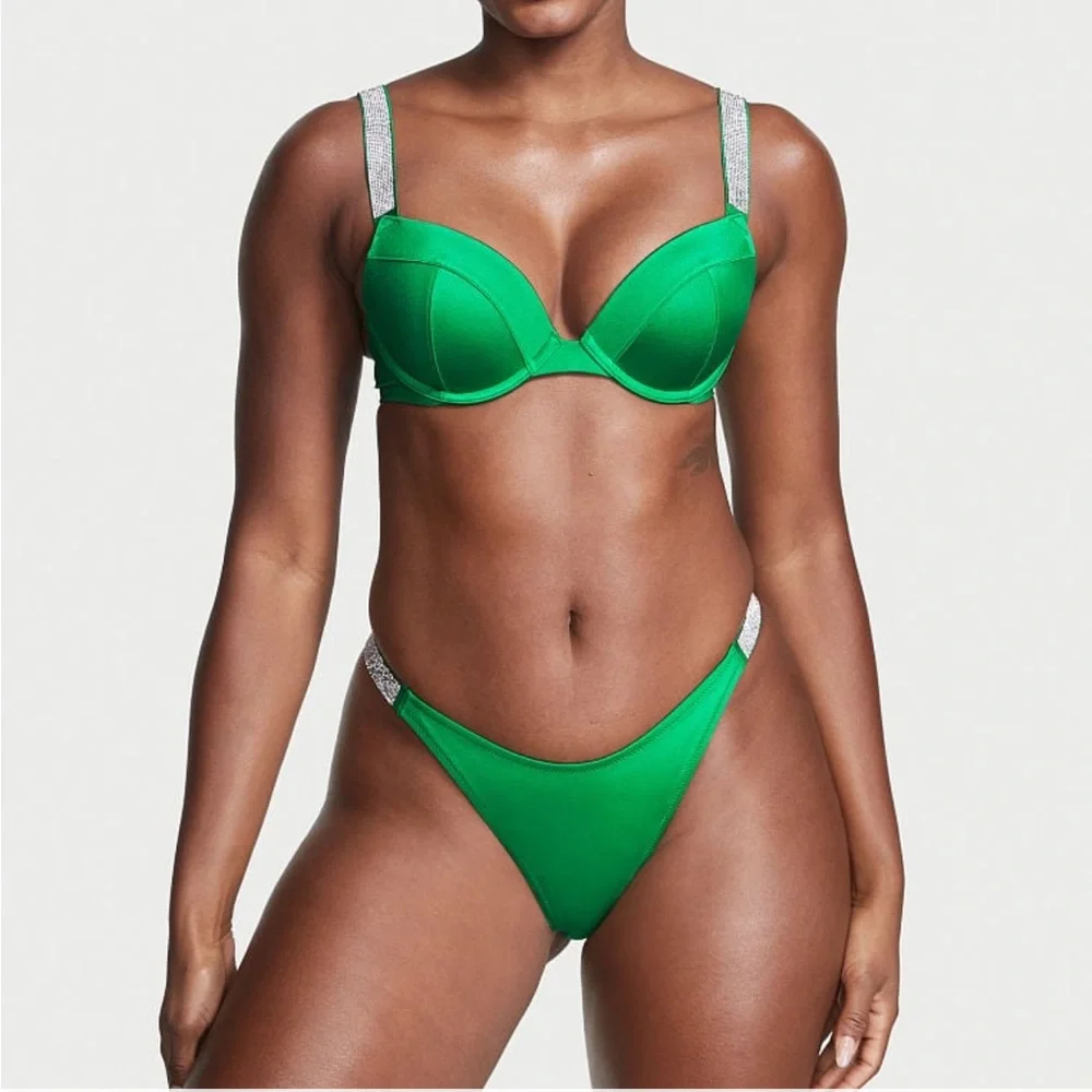 NWT VICTORIA'S SECRET SWIM
Shine Strap Brazilian Bikini Bottom Bundle Small - Picture 12 of 16